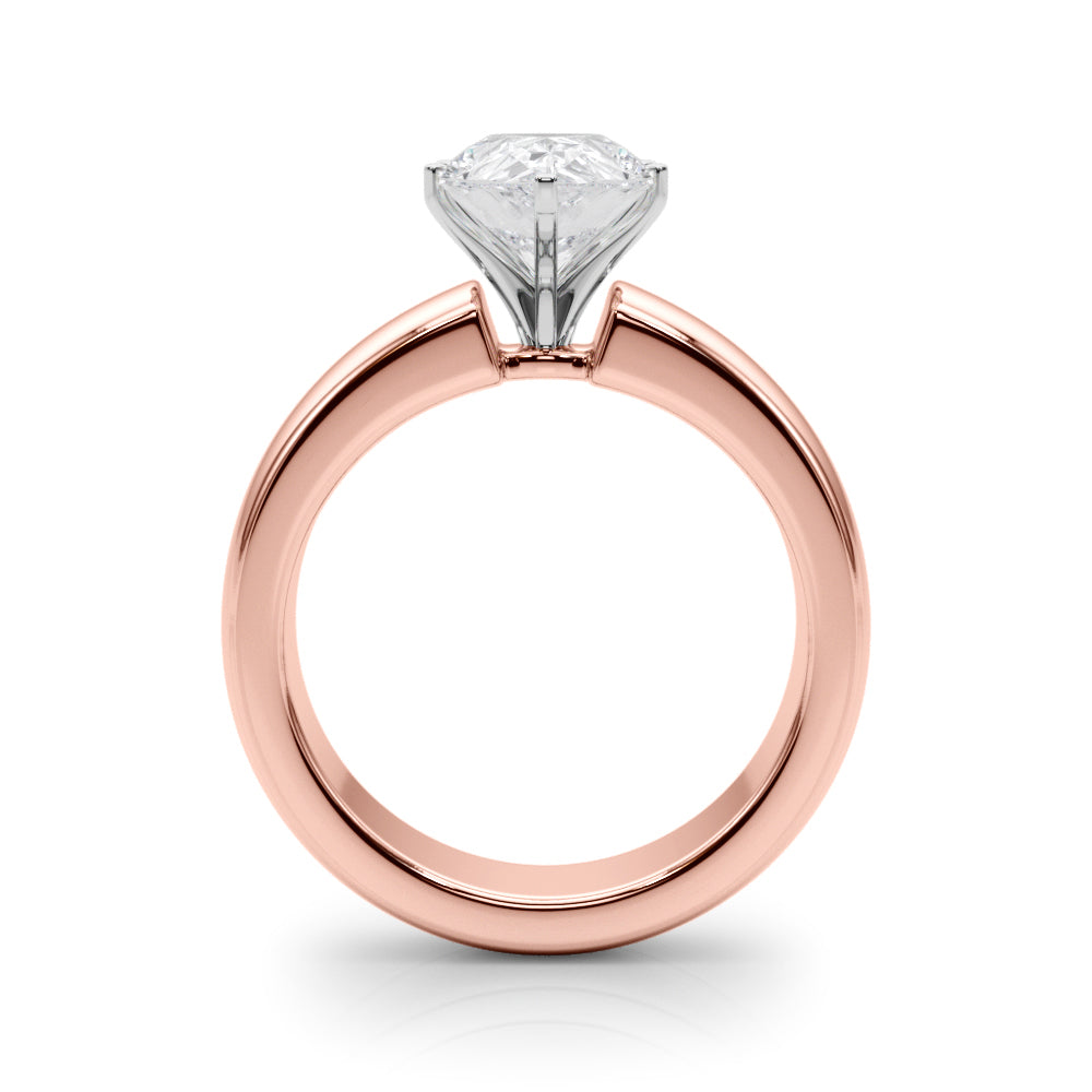 Enchanted Solitaires Round Diamond Engagement Ring in 10K/14K gold and platinum with certified lab-grown or natural diamonds