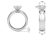 Enchanted Solitaires Round Diamond Engagement Ring in 10K/14K gold and platinum with certified lab-grown or natural diamonds