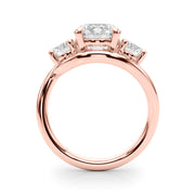 Brilliant Three-Stone Round Diamond Engagement Ring in 10K/14K gold and platinum with certified lab-grown or natural diamonds