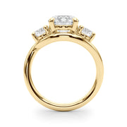 Brilliant Three-Stone Round Diamond Engagement Ring in 10K/14K gold and platinum with certified lab-grown or natural diamonds