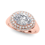 Pristine Trellis Oval Diamond Engagement Ring in 10K/14K gold and platinum with certified lab-grown or natural diamonds