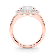 Pristine Trellis Oval Diamond Engagement Ring in 10K/14K gold and platinum with certified lab-grown or natural diamonds