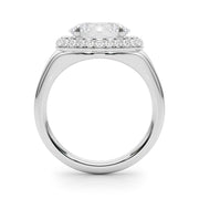 Pristine Trellis Oval Diamond Engagement Ring in 10K/14K gold and platinum with certified lab-grown or natural diamonds