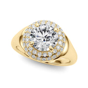 Devoted Trellis Round Diamond Engagement Ring in 10K/14K gold and platinum with certified lab-grown or natural diamonds