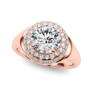 Devoted Trellis Round Diamond Engagement Ring in 10K/14K gold and platinum with certified lab-grown or natural diamonds