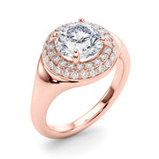 Devoted Trellis Round Diamond Engagement Ring in 10K/14K gold and platinum with certified lab-grown or natural diamonds