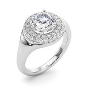 Devoted Trellis Round Diamond Engagement Ring in 10K/14K gold and platinum with certified lab-grown or natural diamonds