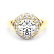 Devoted Trellis Round Diamond Engagement Ring in 10K/14K gold and platinum with certified lab-grown or natural diamonds
