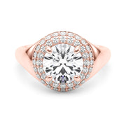 Devoted Trellis Round Diamond Engagement Ring in 10K/14K gold and platinum with certified lab-grown or natural diamonds