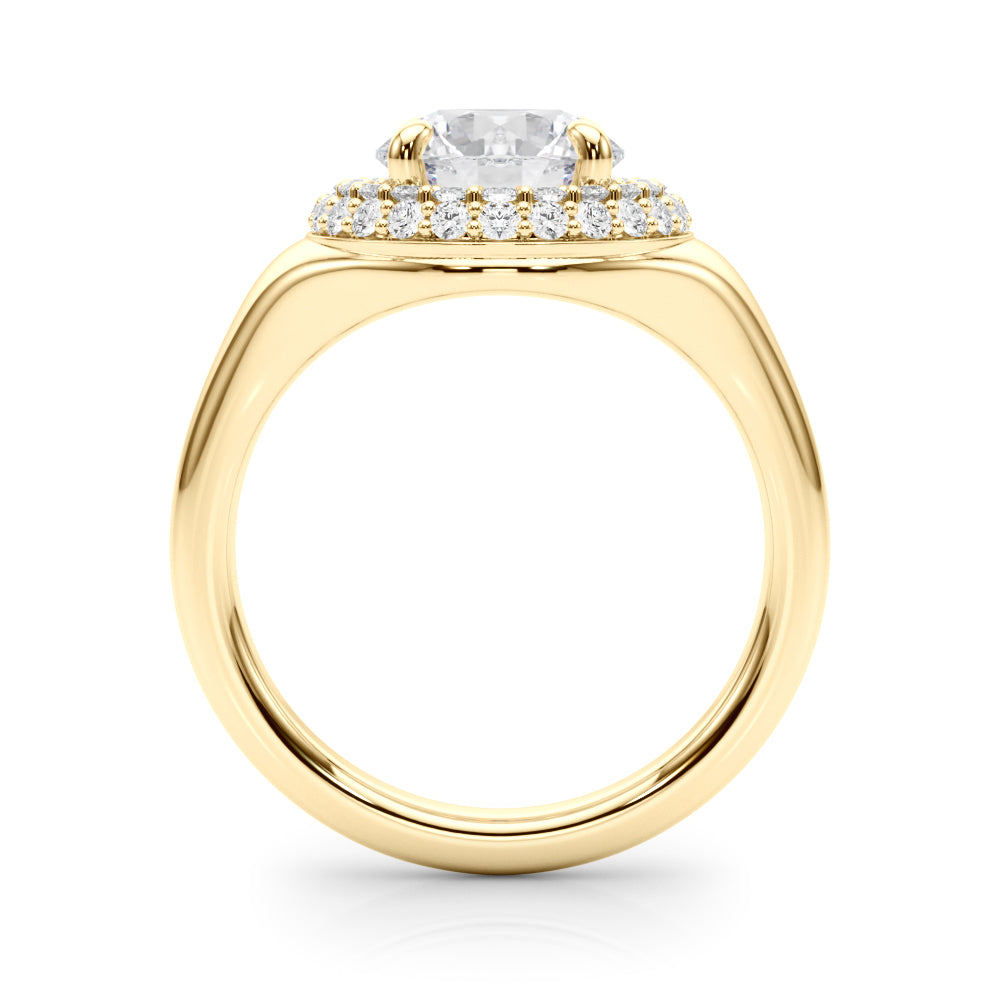 Devoted Trellis Round Diamond Engagement Ring in 10K/14K gold and platinum with certified lab-grown or natural diamonds