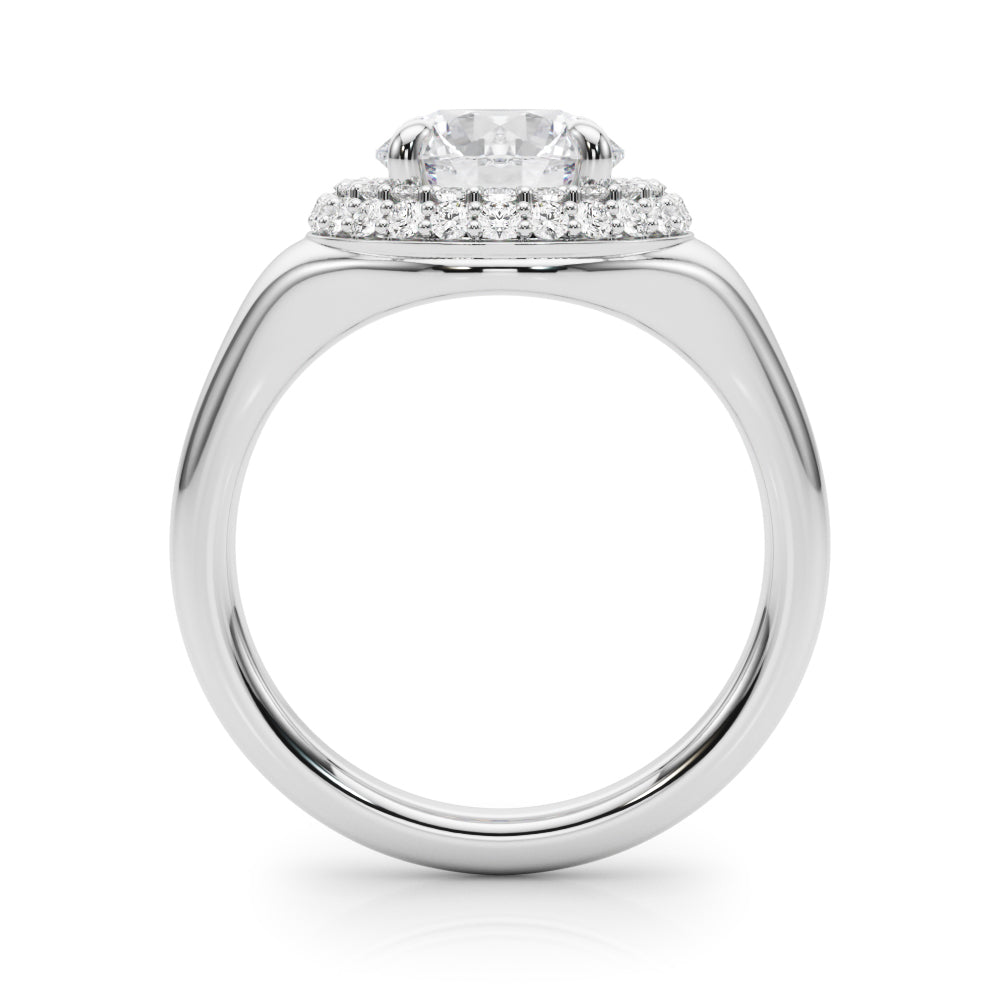 Devoted Trellis Round Diamond Engagement Ring in 10K/14K gold and platinum with certified lab-grown or natural diamonds