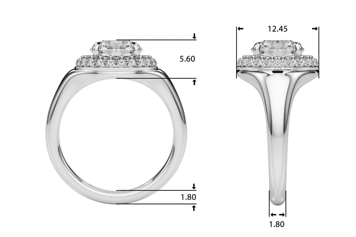 Devoted Trellis Round Diamond Engagement Ring in 10K/14K gold and platinum with certified lab-grown or natural diamonds