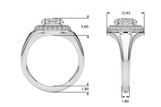 Devoted Trellis Round Diamond Engagement Ring in 10K/14K gold and platinum with certified lab-grown or natural diamonds