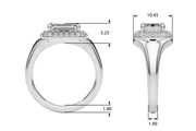 Adored Trellis Emerald Diamond Engagement Ring in 10K/14K gold and platinum with certified lab-grown or natural diamonds