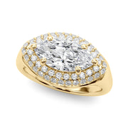 Resplendent Trellis Marquise Diamond Engagement Ring in 10K/14K gold and platinum with certified lab-grown or natural diamonds