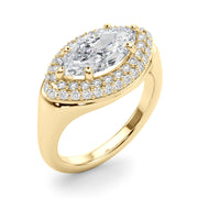 Resplendent Trellis Marquise Diamond Engagement Ring in 10K/14K gold and platinum with certified lab-grown or natural diamonds