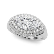 Resplendent Trellis Marquise Diamond Engagement Ring in 10K/14K gold and platinum with certified lab-grown or natural diamonds
