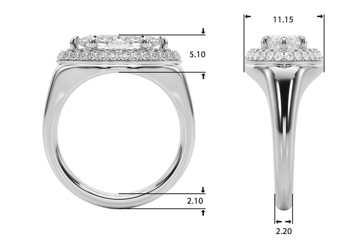 Resplendent Trellis Marquise Diamond Engagement Ring in 10K/14K gold and platinum with certified lab-grown or natural diamonds