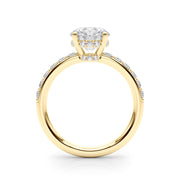 Cherished Rd Center Round Diamond Engagement Ring in 10K/14K gold and platinum with certified lab-grown or natural diamonds