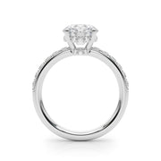 Cherished Rd Center Round Diamond Engagement Ring in 10K/14K gold and platinum with certified lab-grown or natural diamonds