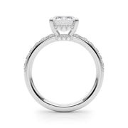 Classic Em Center Emerald Diamond Engagement Ring in 10K/14K gold and platinum with certified lab-grown or natural diamonds