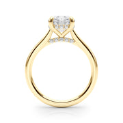 Timeless Sidestone Round Diamond Engagement Ring in 10K/14K gold and platinum with certified lab-grown or natural diamonds