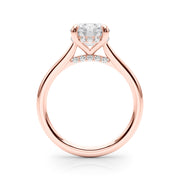Timeless Sidestone Round Diamond Engagement Ring in 10K/14K gold and platinum with certified lab-grown or natural diamonds