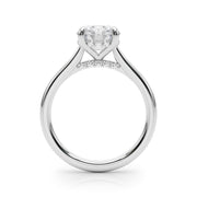 Timeless Sidestone Round Diamond Engagement Ring in 10K/14K gold and platinum with certified lab-grown or natural diamonds