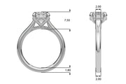 Timeless Sidestone Round Diamond Engagement Ring in 10K/14K gold and platinum with certified lab-grown or natural diamonds