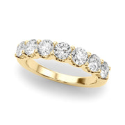 Shared U-Prong Half Eternity Ring in 10K/14K gold and platinum with certified lab-grown or natural diamonds