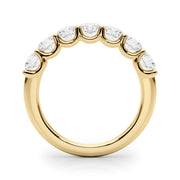 Shared U-Prong Half Eternity Ring in Gold & Platinum