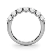 Shared U-Prong Half Eternity Ring in Gold & Platinum