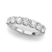 Shared U-Prong Half Eternity Ring in Gold & Platinum