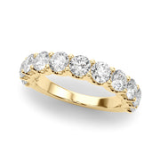 U-Prong Half Eternity Ring in 10K/14K gold and platinum with certified lab-grown or natural diamonds