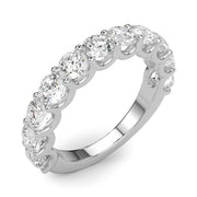 U-Prong Half Eternity Ring in Gold & Platinum