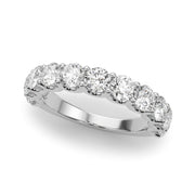 U-Prong Half Eternity Ring in Gold & Platinum