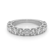 U-Prong Half Eternity Ring in Gold & Platinum