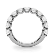 U-Prong Half Eternity Ring in Gold & Platinum