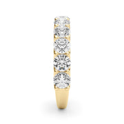 U-Prong Half Eternity Ring in Gold & Platinum