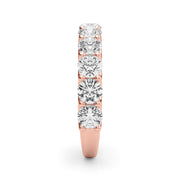 U-Prong Half Eternity Ring in Gold & Platinum