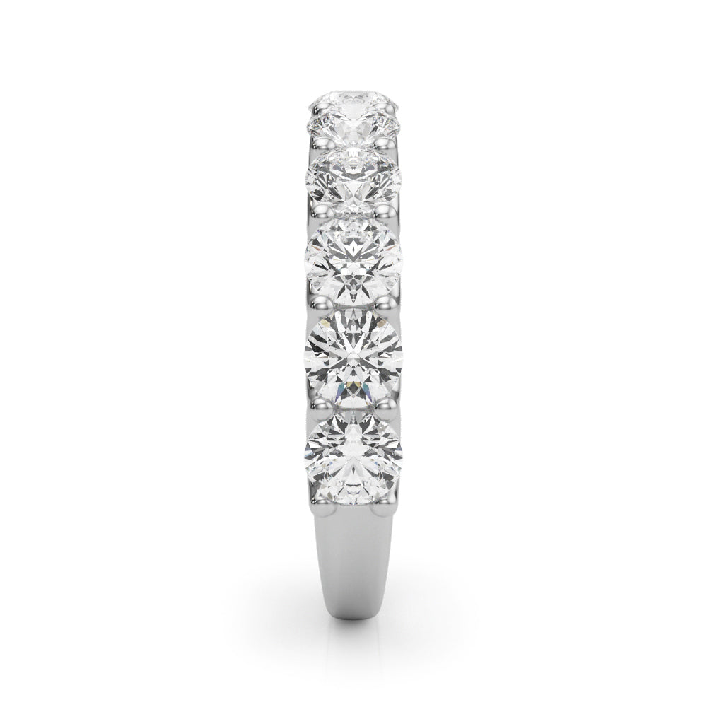 U-Prong Half Eternity Ring in Gold & Platinum
