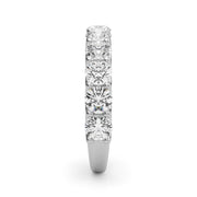 U-Prong Half Eternity Ring in Gold & Platinum