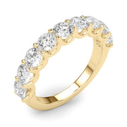 U-Prong Half Eternity Ring in Gold & Platinum