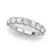 U-Prong Half Eternity Ring in Gold & Platinum