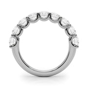 U-Prong Half Eternity Ring in Gold & Platinum
