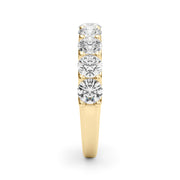U-Prong Half Eternity Ring in Gold & Platinum