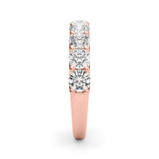 U-Prong Half Eternity Ring in Gold & Platinum