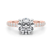 Majestic Halo Round Diamond Engagement Ring in 10K/14K gold and platinum with certified lab-grown or natural diamonds