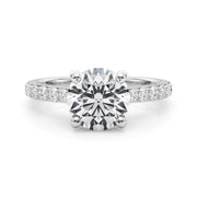 Majestic Halo Round Diamond Engagement Ring in 10K/14K gold and platinum with certified lab-grown or natural diamonds