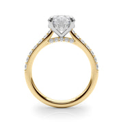 Majestic Halo Round Diamond Engagement Ring in 10K/14K gold and platinum with certified lab-grown or natural diamonds